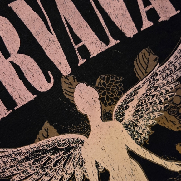 Nirvana.. Denim Jacket with Pink Graphics .. Upcycle ..Rock Band - Picture 5 of 5